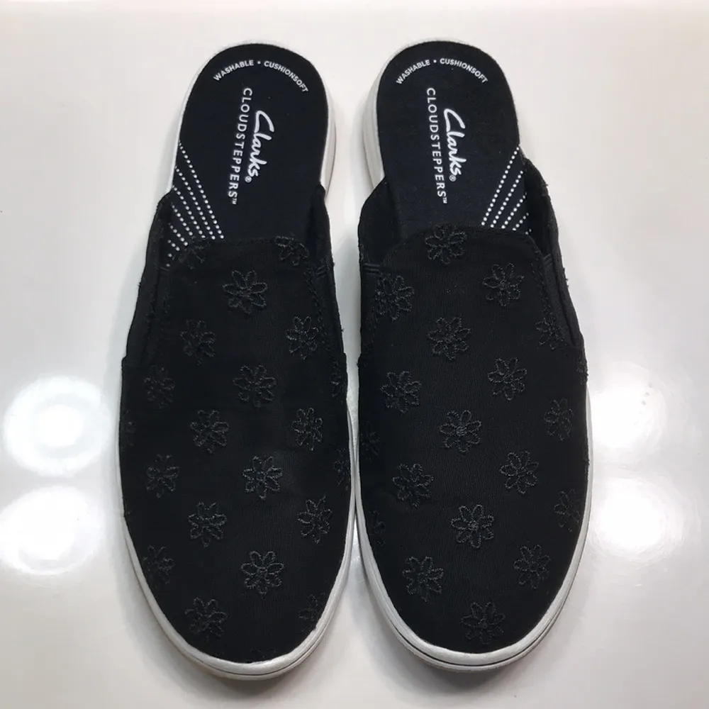 Clarks Women’s Cloudsteppers Breeze Shore Floral Embroidered Slip-On Sneakers - Image 2