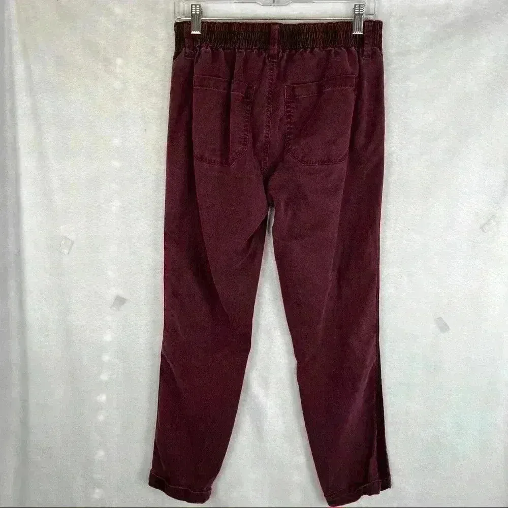PAIGE Christy Pant Off Duty High Rise Pant Grosgrain Side Size 27 Deep Berry - Image 6