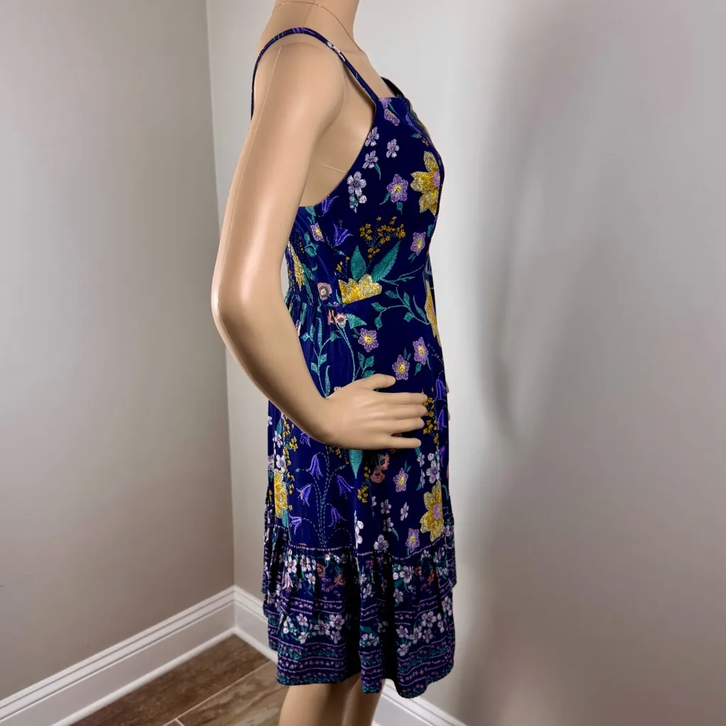 Old Navy Women's Sundress Size‎ Medium Blue Multicolor Floral Strap Pullover - Image 8