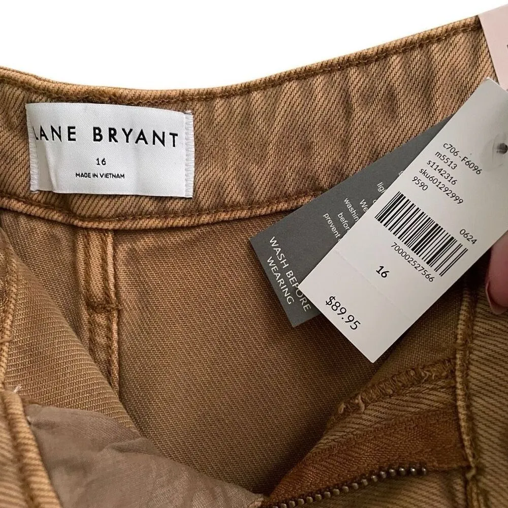 Lane Bryant Wide Leg Trouser Women’s 16 Mid Rise Camel/Tan NEW - Image 6