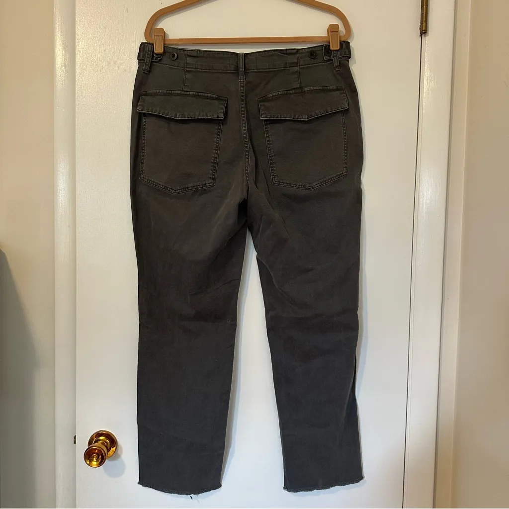 Madewell Slim Straight Utility Pant Gray Womens 31 - Image 9