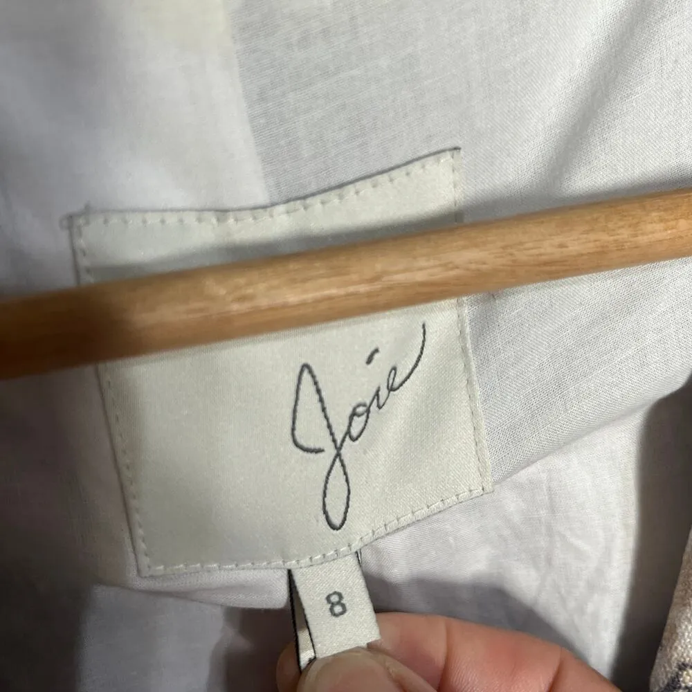 Joie Women’s Gray Mehira Ombre Animal Print Linen Blazer Size 8 - Image 2