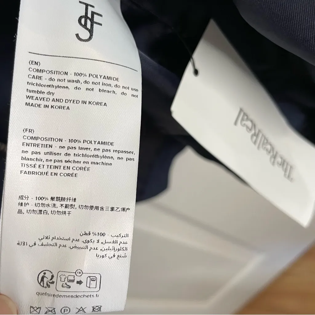 The Frankie Shop Navy Blue & Burgundy Windbreaker Jacket preppy all weather - Image 6