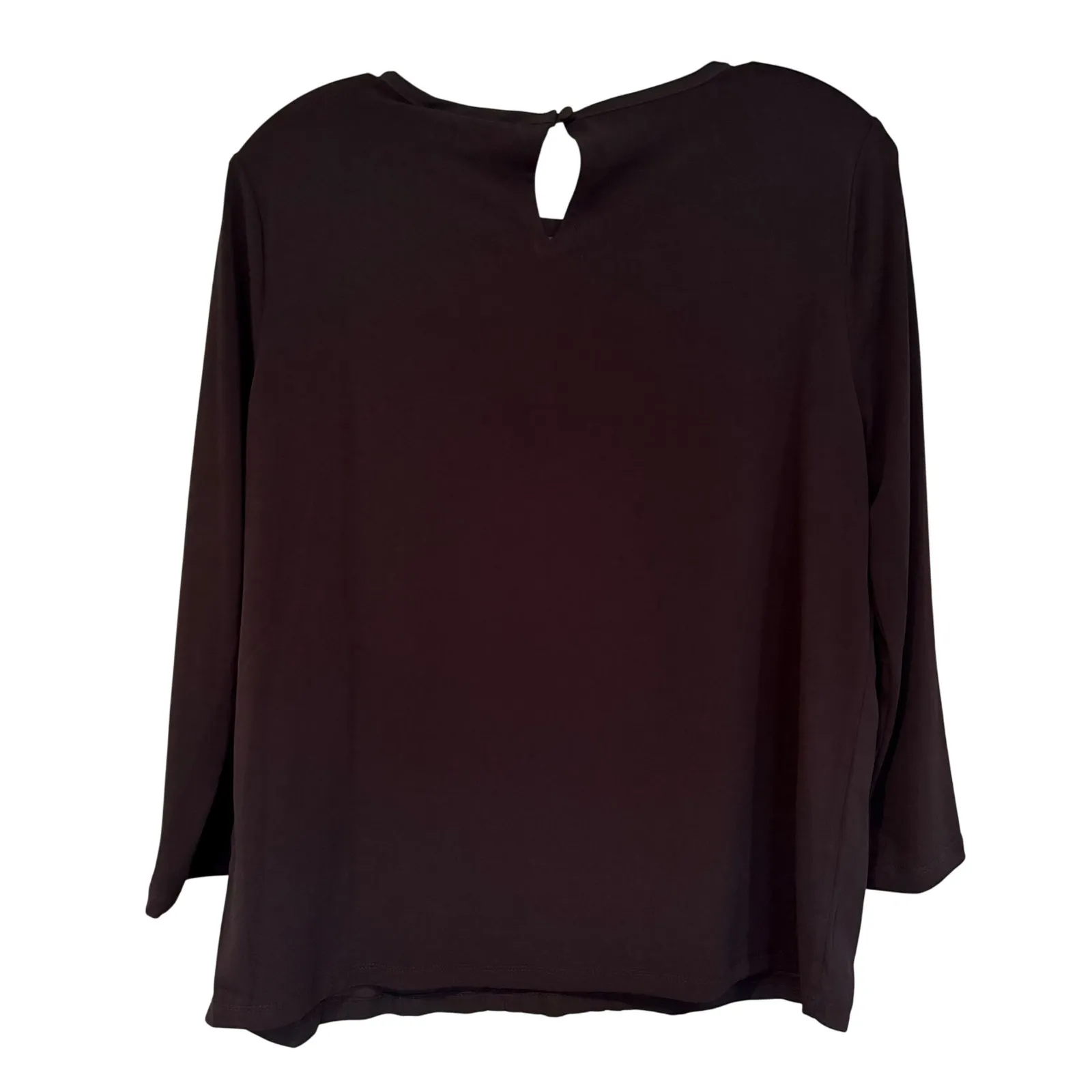 Karl Lagerfeld Lace Pleated Blouse Women's Small Black Career Dainty Feminine - Image 5