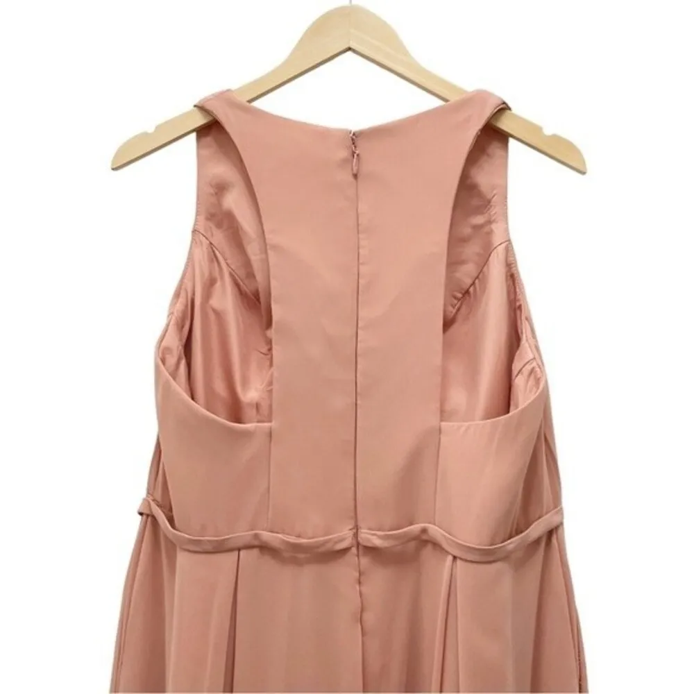 Azazie Mimi Dress Champagne Rose Long Bridesmaid Formal Gown Women’s Size 12 - Image 9