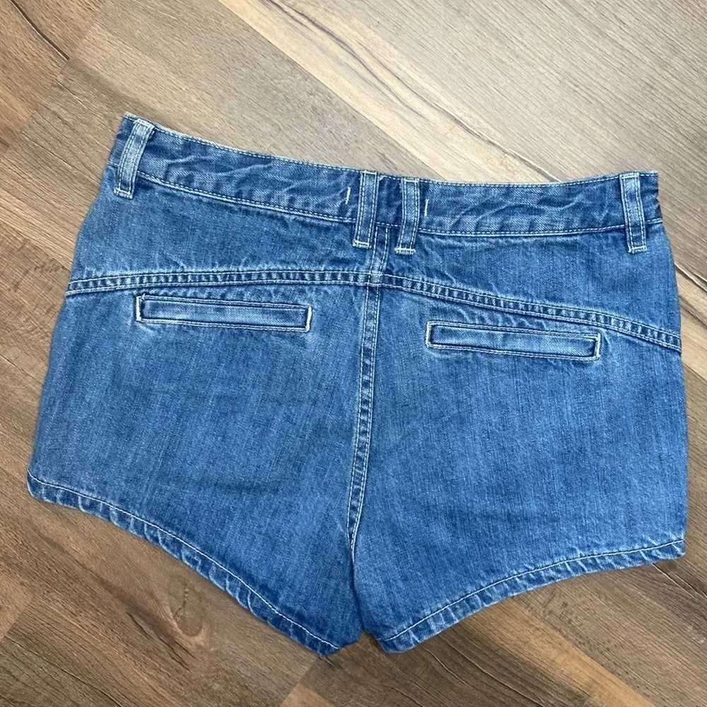 Free People Women’s Sweet Surrender High Waisted Crochet Pocket Denim Sh… - Image 12