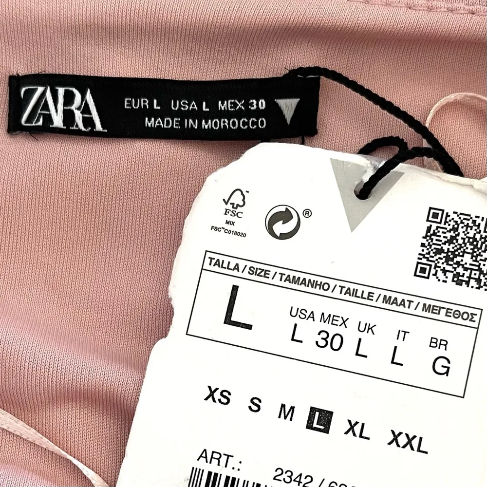 NEW Zara BLOGGER FAVORITE Draped Dress size L Pale Pink - Image 8