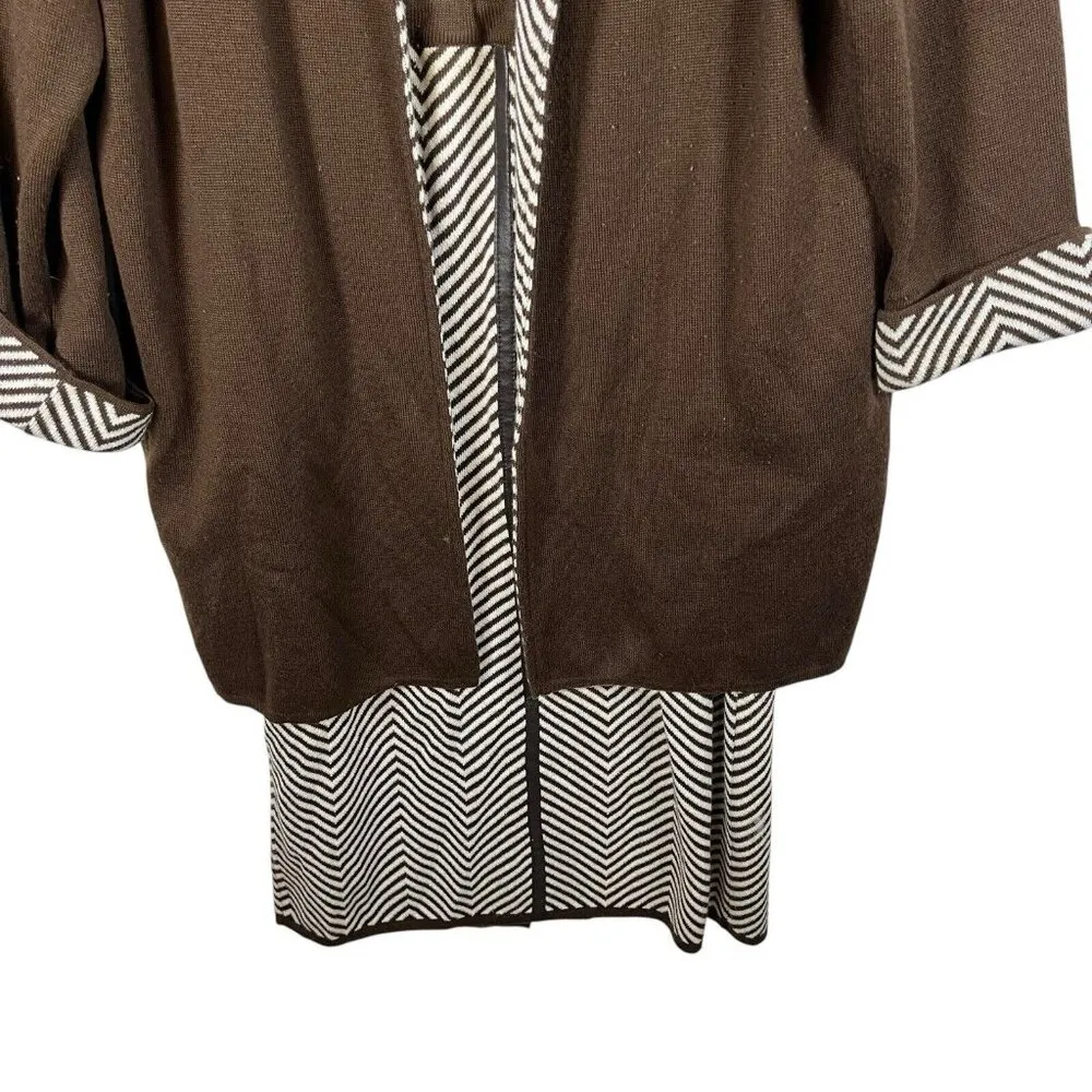 Vintage Altra Made In Italy MerinoWool Sweater & Skirt Set Brown Women’s Size 10 - Image 2