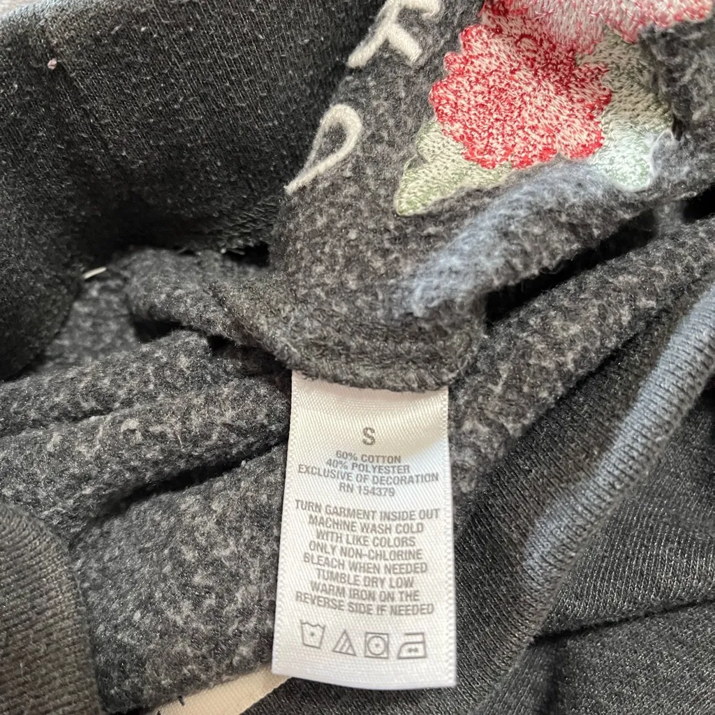 AEROPOSTALE Gray Joggers Sweatpants Y2K Floral Women’s Sz S EUC - Image 5