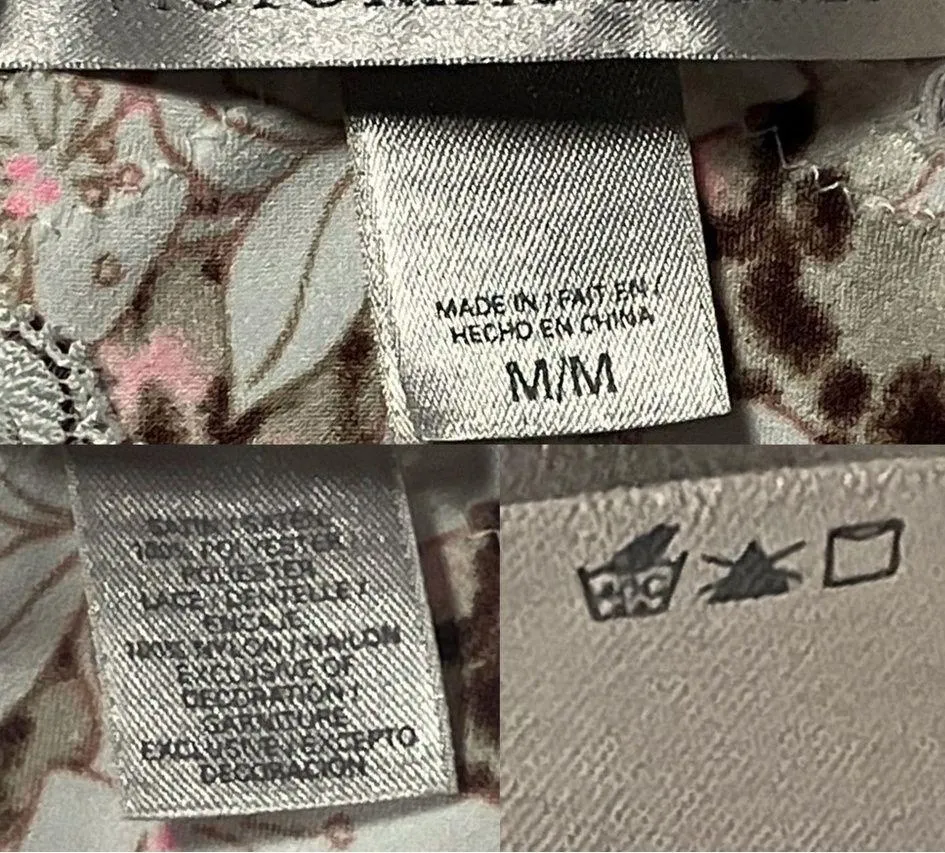 Victoria’s Secret Leopard Floral Chemise Slip Mini Dress. Medium. Fairy, Retro - Image 11