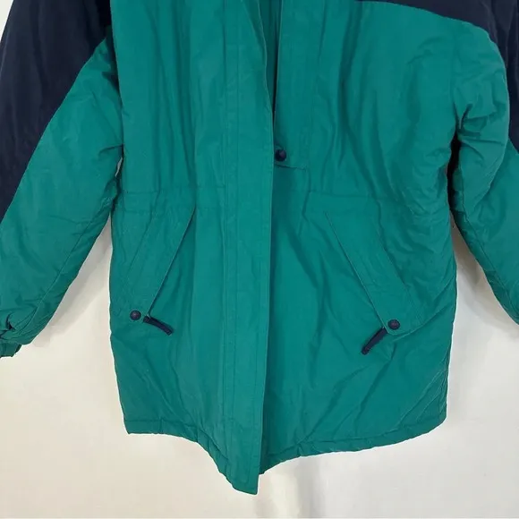 Vintage Lands’ End Women’s Size Large Winter‎ Coat Thick Insulated Green Blue - Image 3