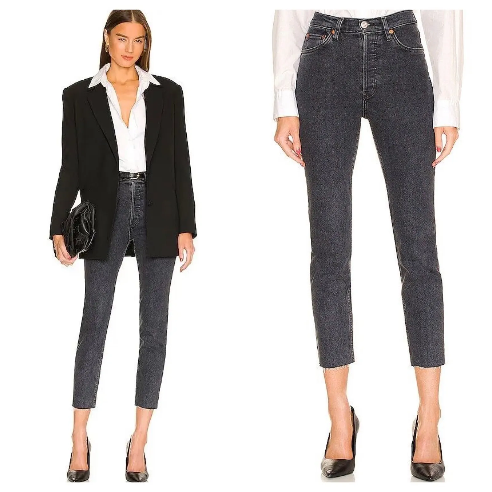 RE/DONE 90s High-Rise Ankle Crop Jeans Size 24 New with Tags - Image 2