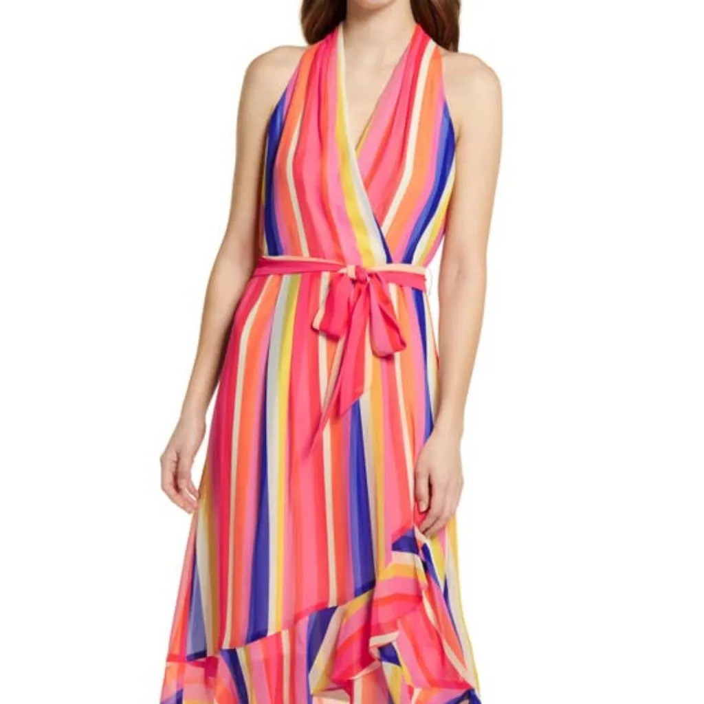 NWT JULIA JORDAN X Nordstrom Stripe Midi Dress In Multi Belted Nautical - Image 3