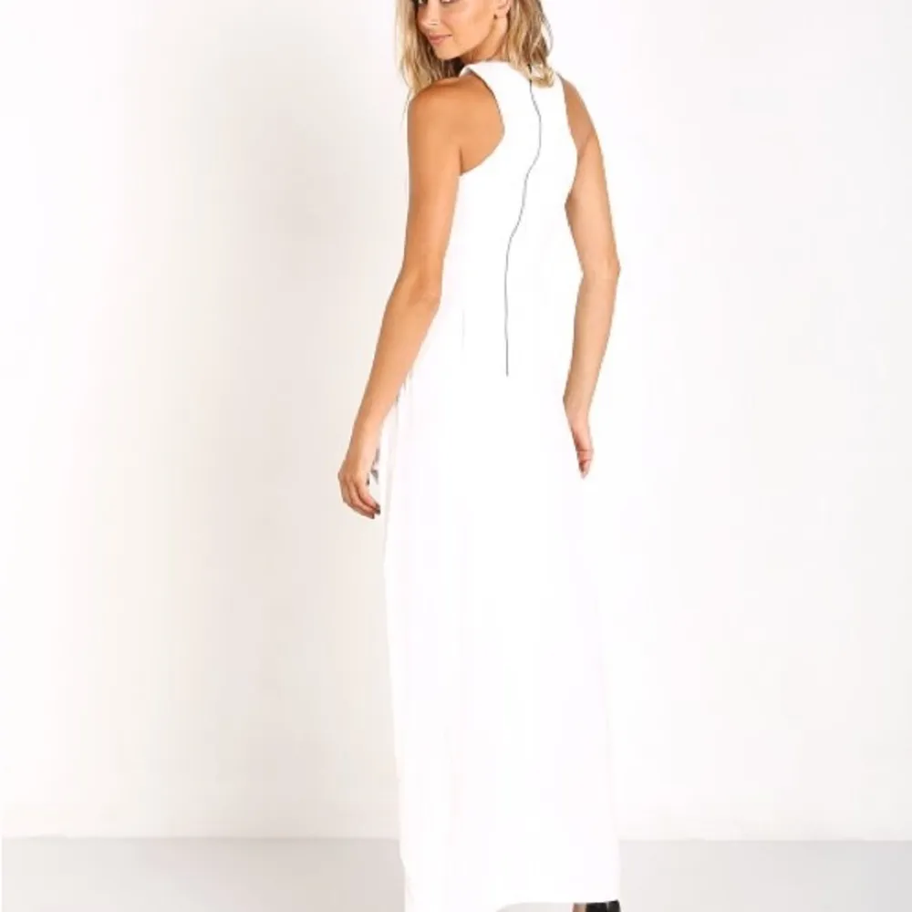 Revolve Lovers+Friends Eternity Expose Midriff Ivory Maxi Dress Asymmetric Hem S - Image 4