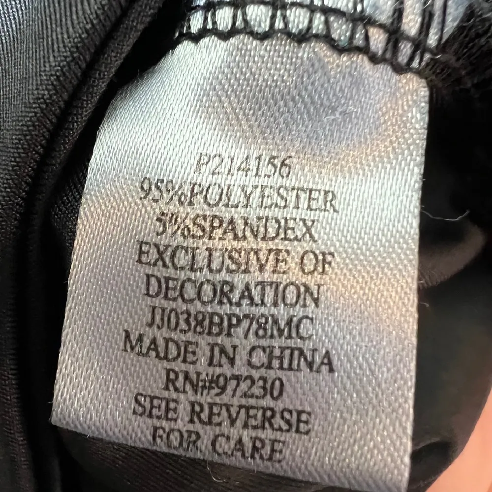 Crave Fame Bodysuit Square Neck Long Sleeve Snap Crotch Black Size L‎ - Image 3