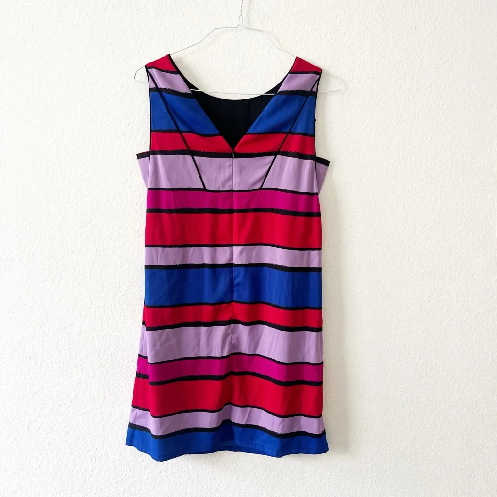 Colorful Striped‎ Sleeveless Dress Tribal Femme size Small Red - Image 5