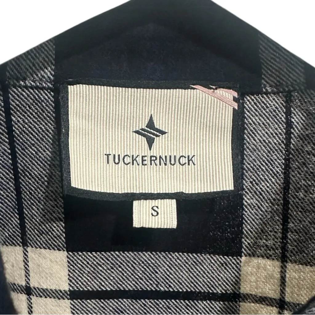 Tuckernuck Saranac Midnight Plaid Flannel Shirt Small - Image 9