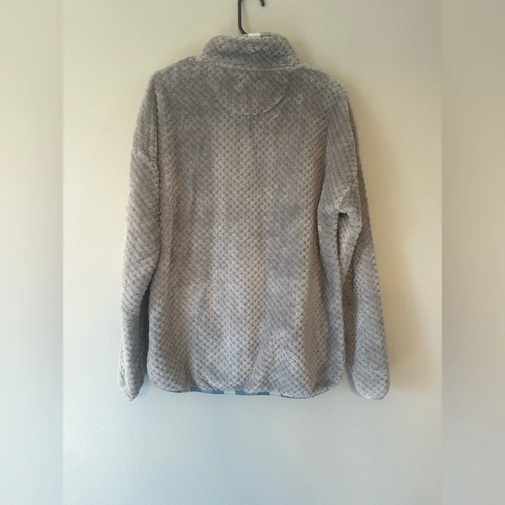 Simply Southern Blue and Gray Fleece Sweater - Image 4