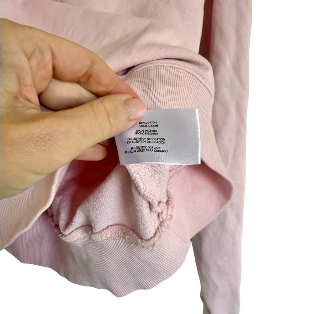 White Fox Pink Brunch Club Pullover Crew Sweatshirt Sweater Size M - Image 5