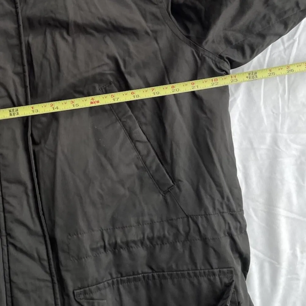 Levi's Women's Anorak Faux Fur Parka Sherpa Long Black Coat Jacket Size XL - Image 4