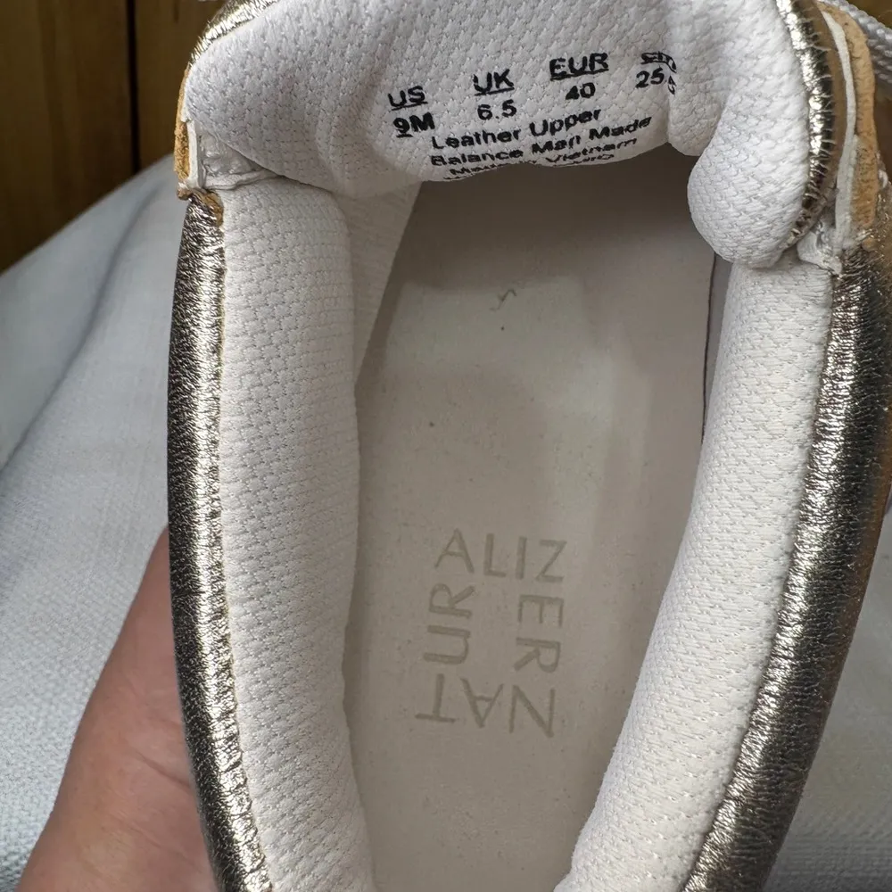 Naturalizer Gold High-Top Sneakers with Metallic Finish Size 9 - Image 6