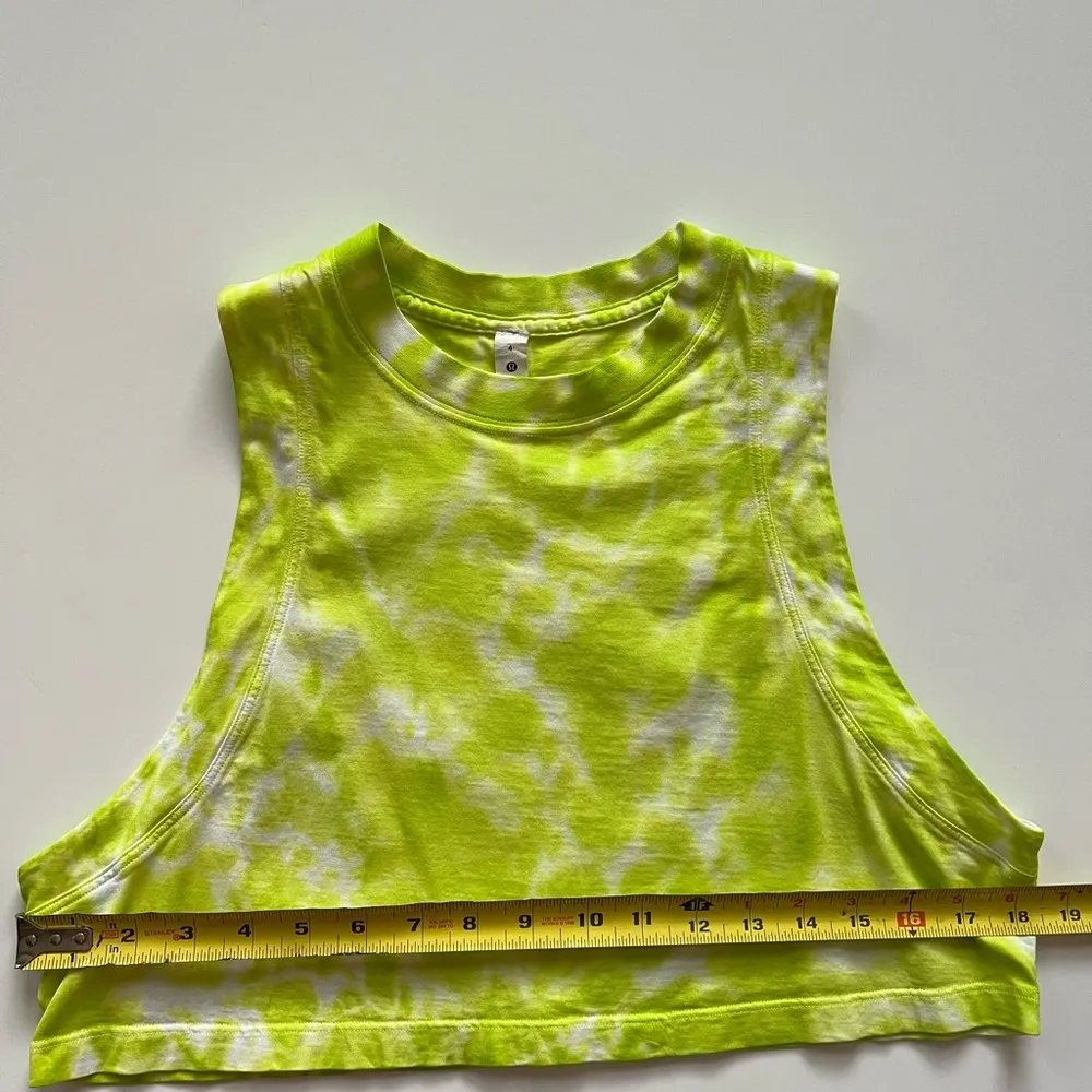 lululemon athletica All Yours Cropped Cotton Tank Top Tie Dye - Size 4 - Image 4