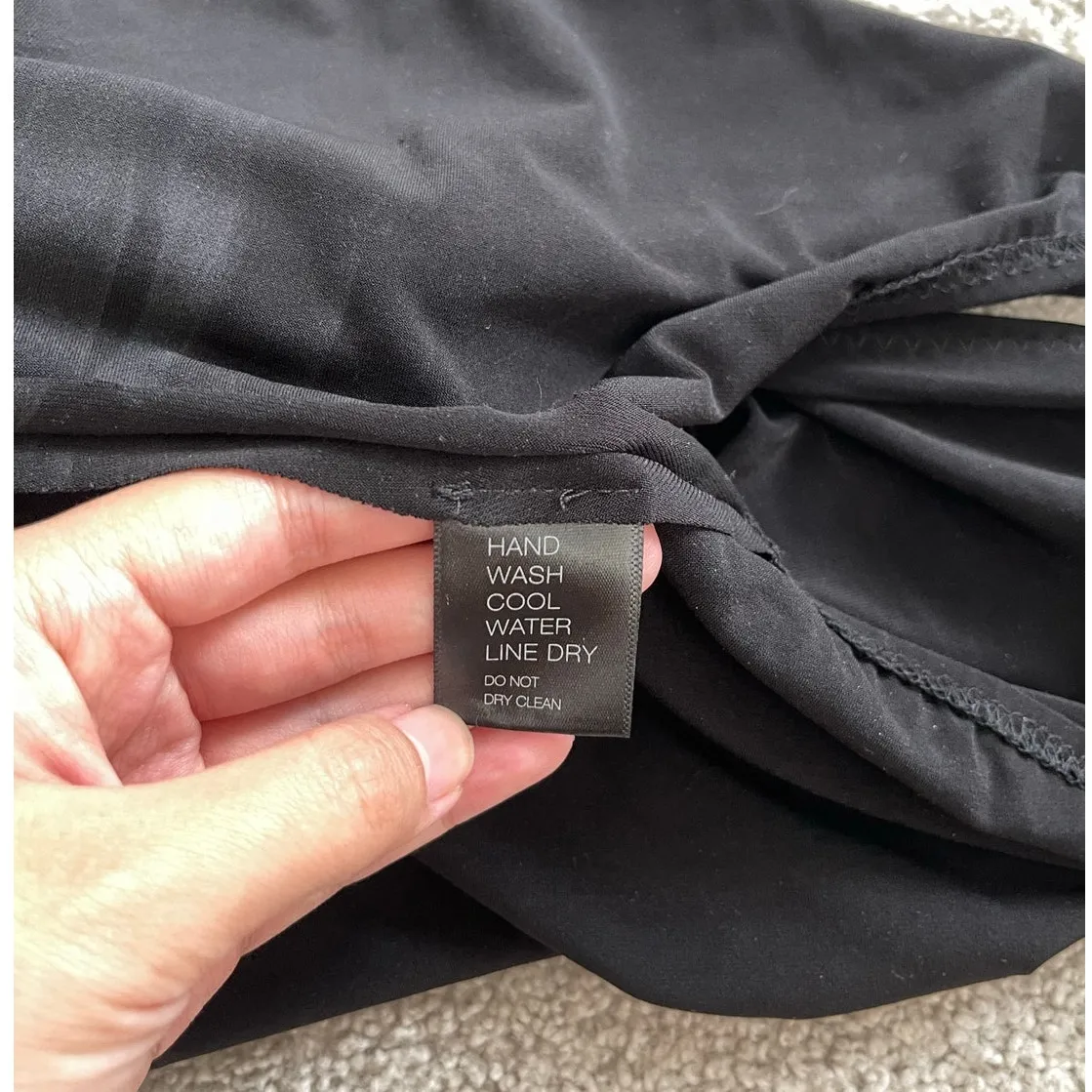 NORMA KAMALI Black Diana One Shoulder Gown (XS) - Image 11