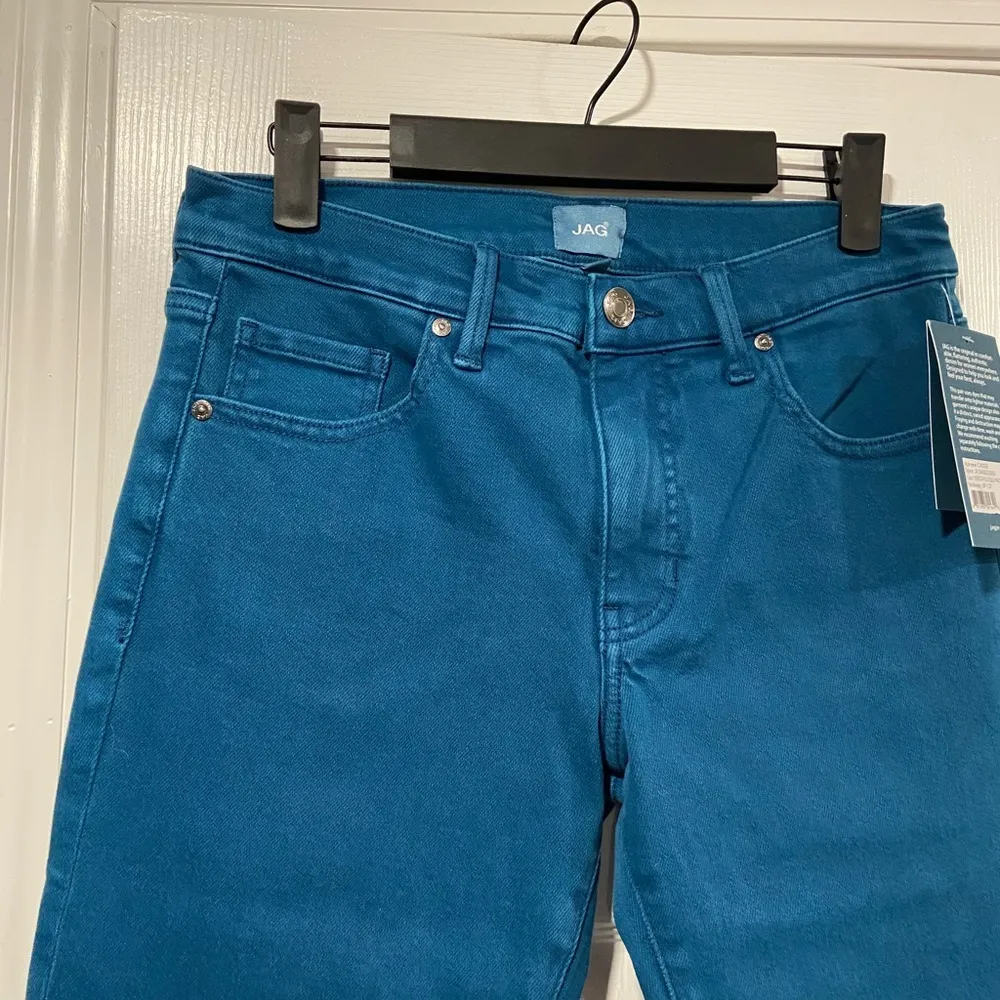 NWT JAG Size 6P Cassie Moroccan Blue Cassie Mid Rise Slim Fit Straight Leg Jeans - Image 2