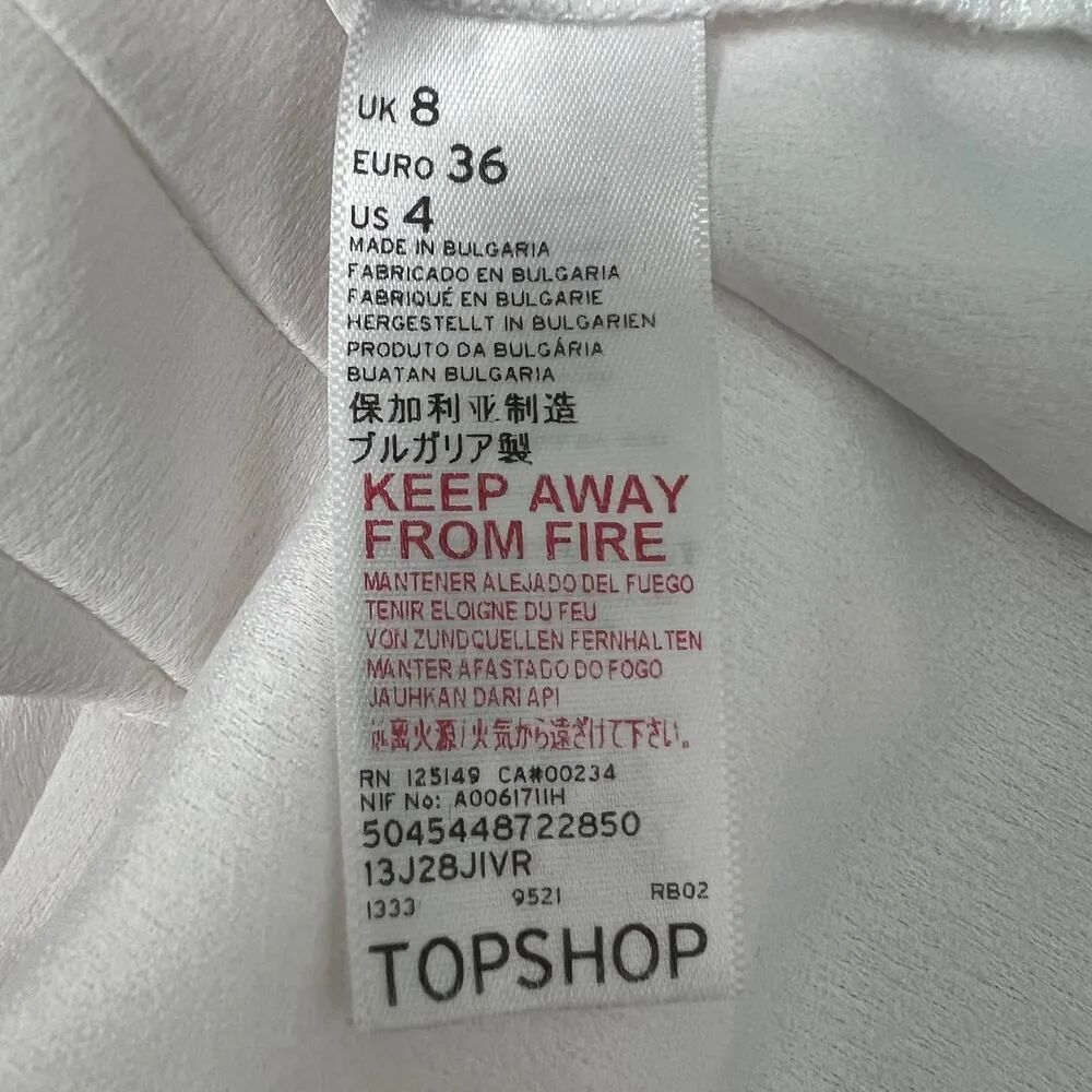 Topshop Office Workwear Party Feminine Sophisticated Elegant Womens Top Size 4 - Image 10