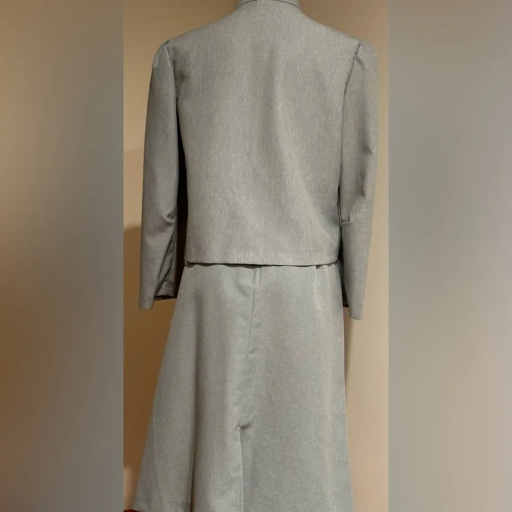 ILGWU Int. Vintage Ladies Garment Gray Skirt Jacket Suit Set Business Sz 18 - Image 7