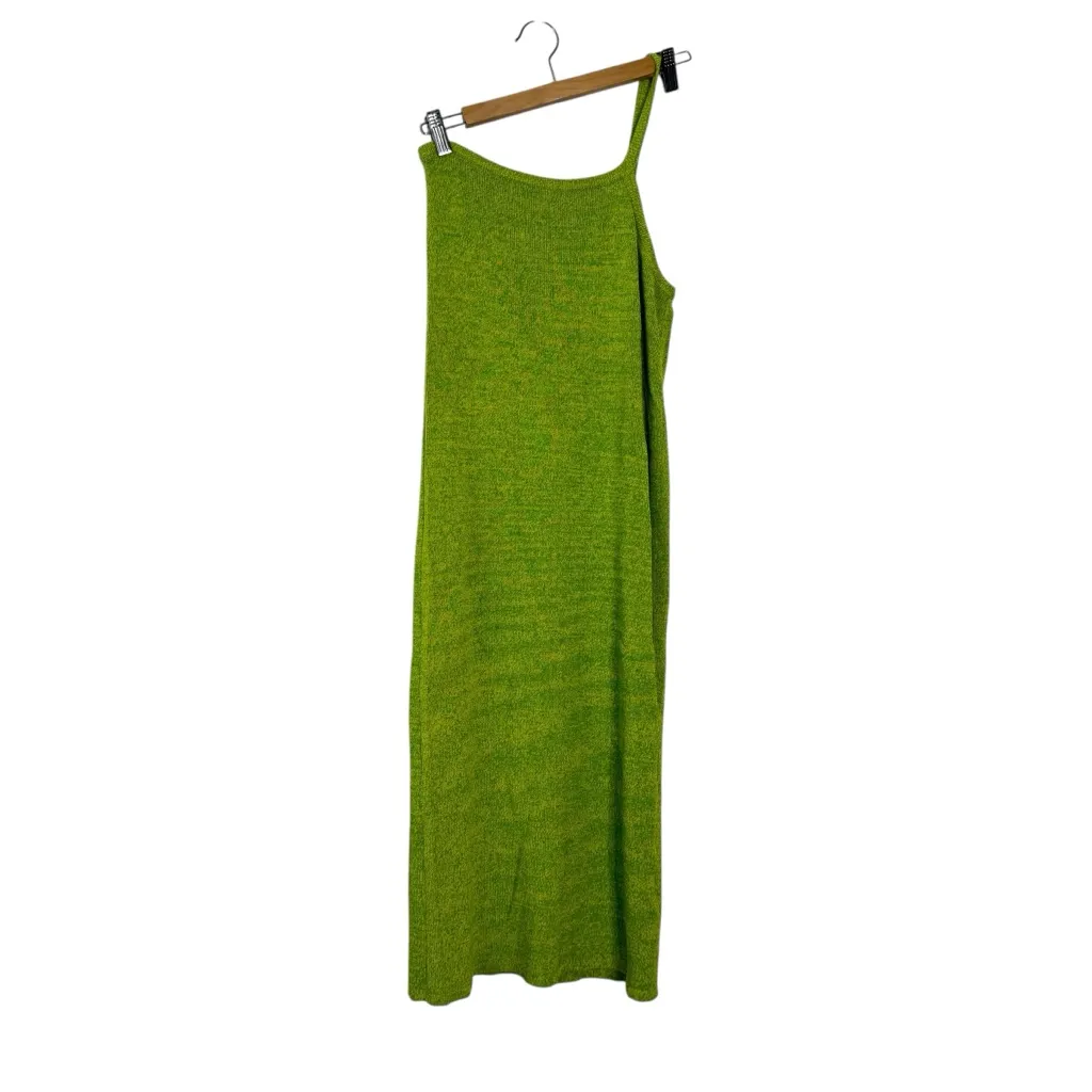 Solid & Striped One Shoulder Green Knit Dress - Image 2