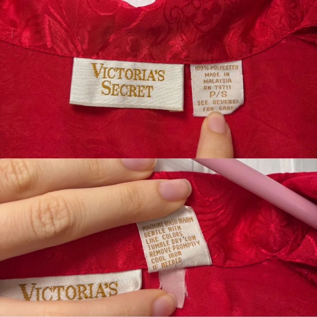 Vintage Victoria’s Secret Red Oversized Sleep Shirt Dress - Image 3