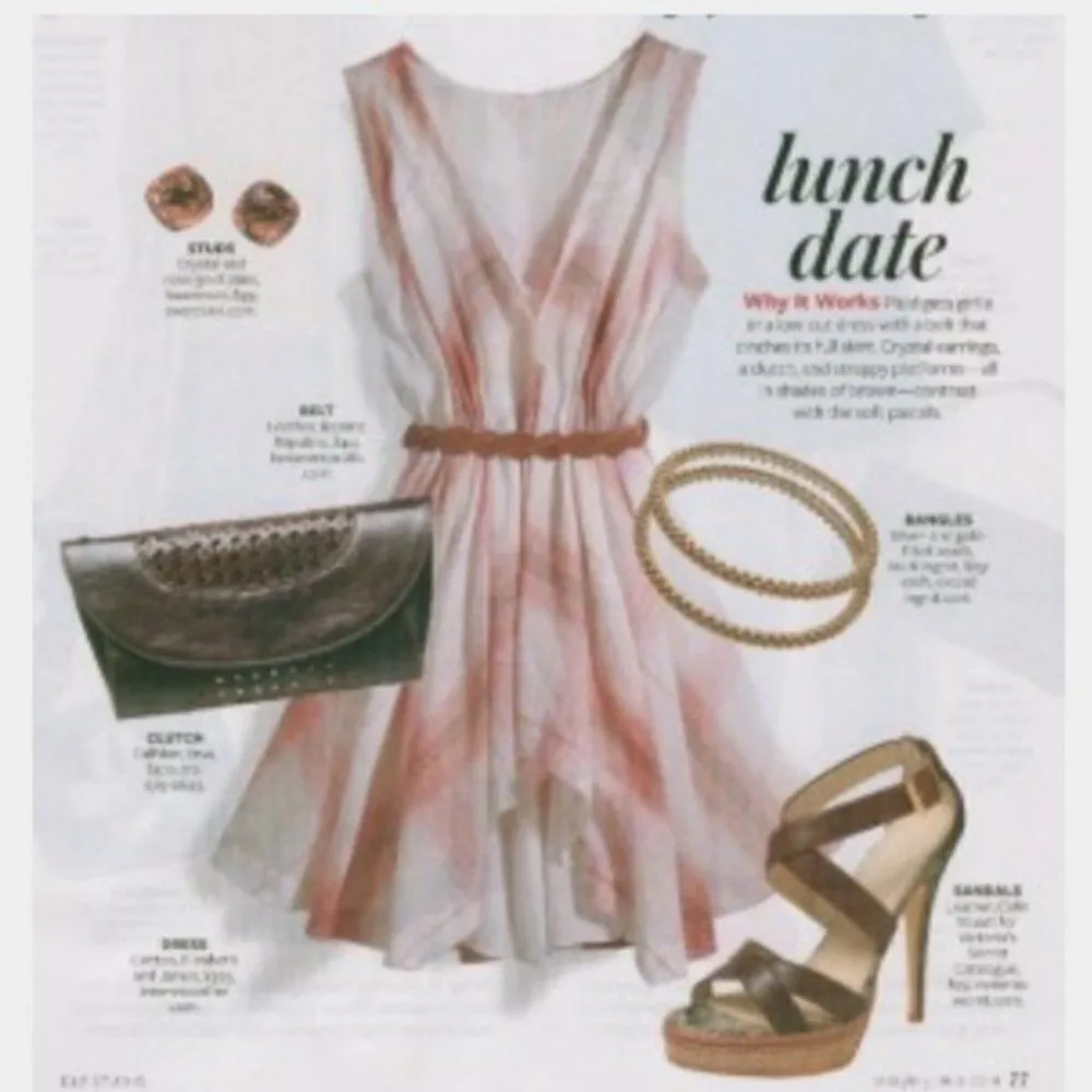 Elizabeth and James Pink Cream Plaid Dress - Image 3