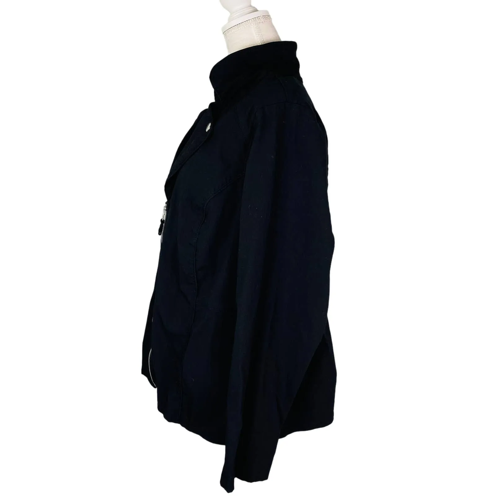 Avenue  Jacket 26/28 Black Stretch Full Zip Up Collared New - Image 10