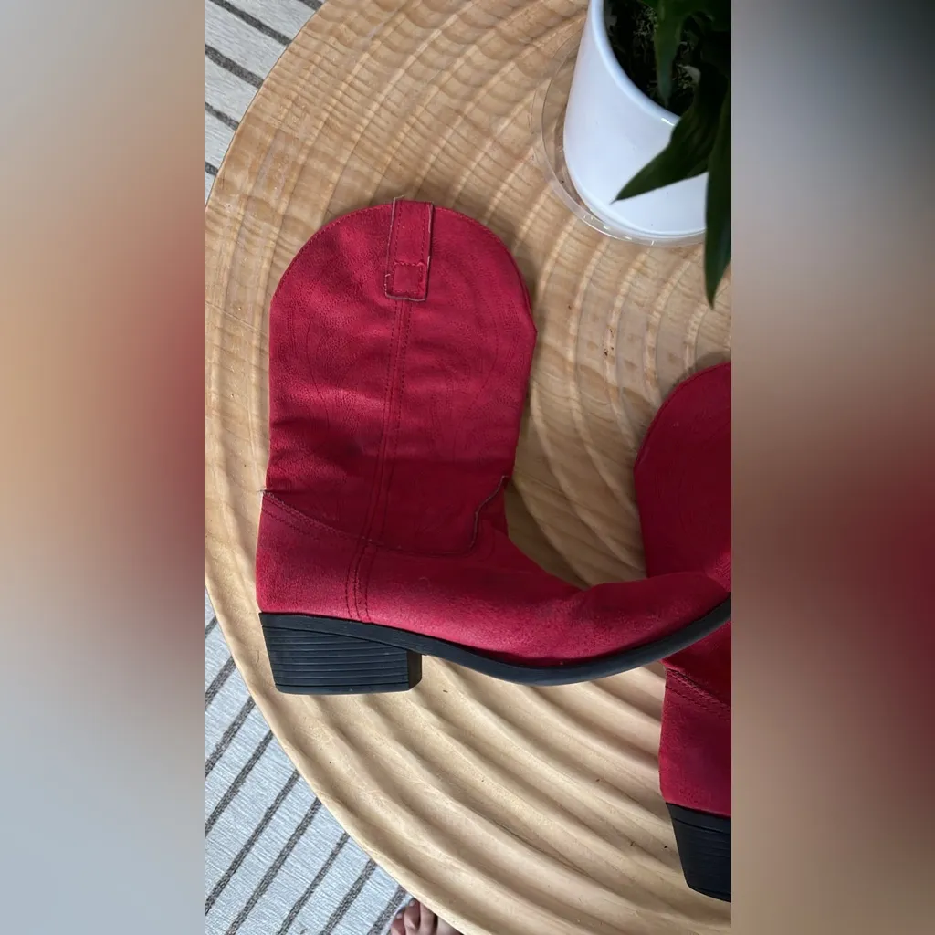 Red Rampage Walden Boots Womens Faux Leather Western Cowgirl‎ Size 7 - Image 5