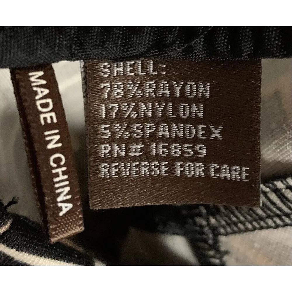 J. MCLAUGHLIN Rayon Nylon Spandex Brown Black Cream Orange Mini Skirt XS*SEENOTE - Image 8