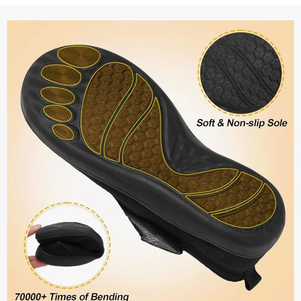 LeIsfIt Womens Mens Slippers Soft House Warm Fuzzy Shoes.For swelling, diabetic Brown Size undefined - Image 3