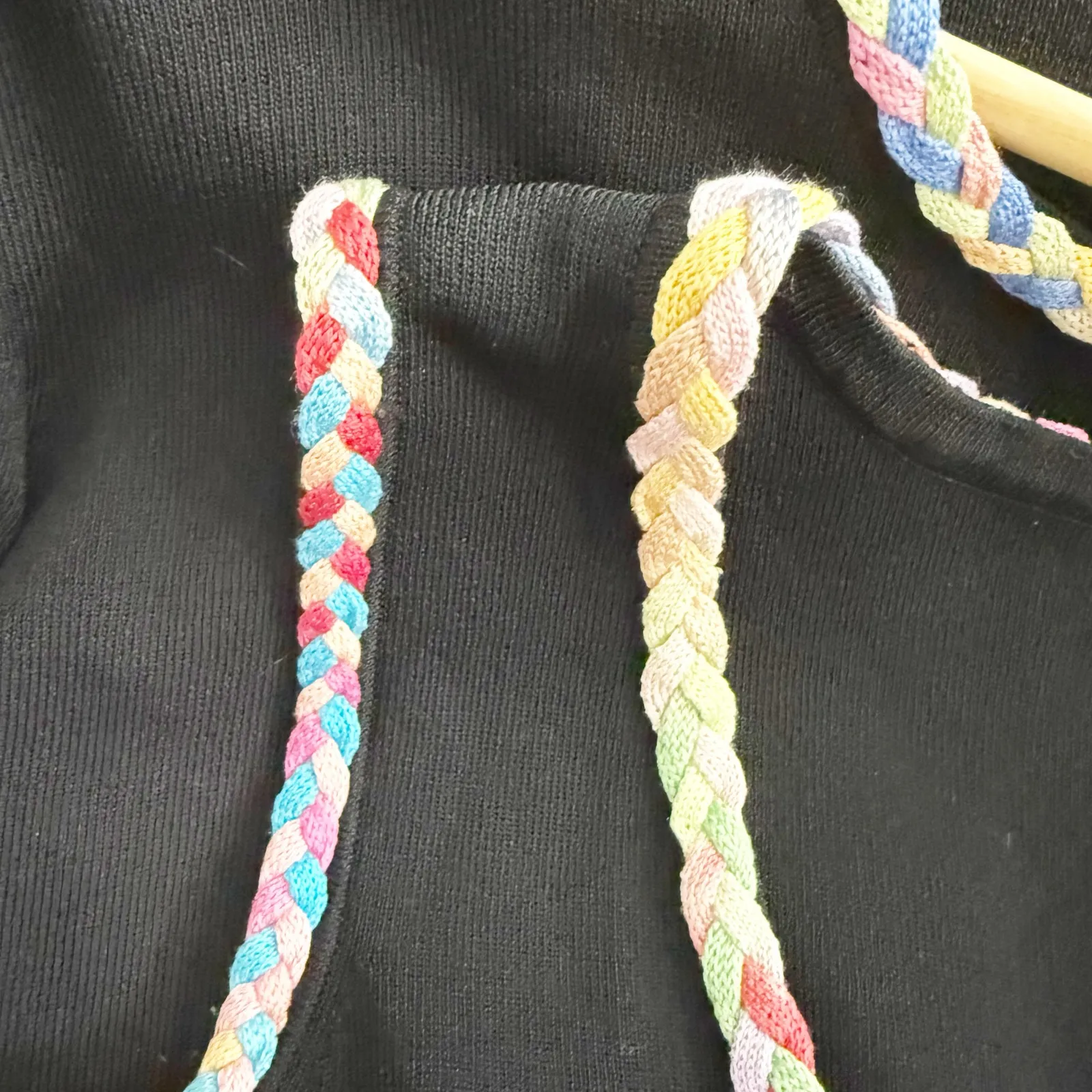 JOSEPH A | Quest Cequec'est Silk Shell Sweater Set Black Pastel Rainbow | Medium - Image 6