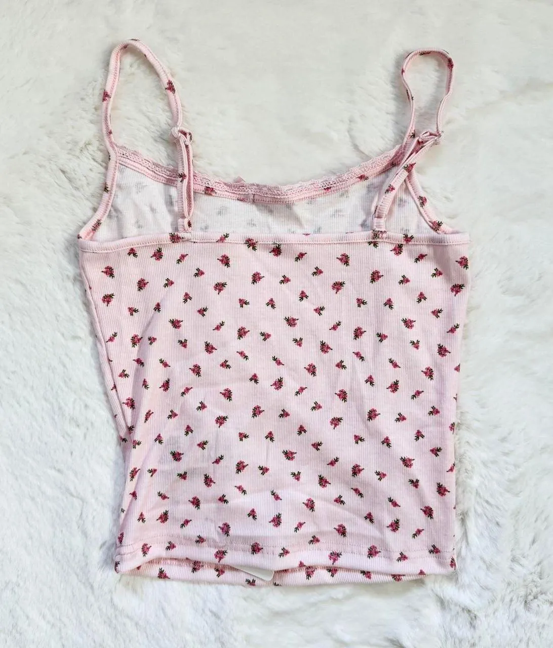 Dazy pink and red dainty floral cami top Size XS - Image 3