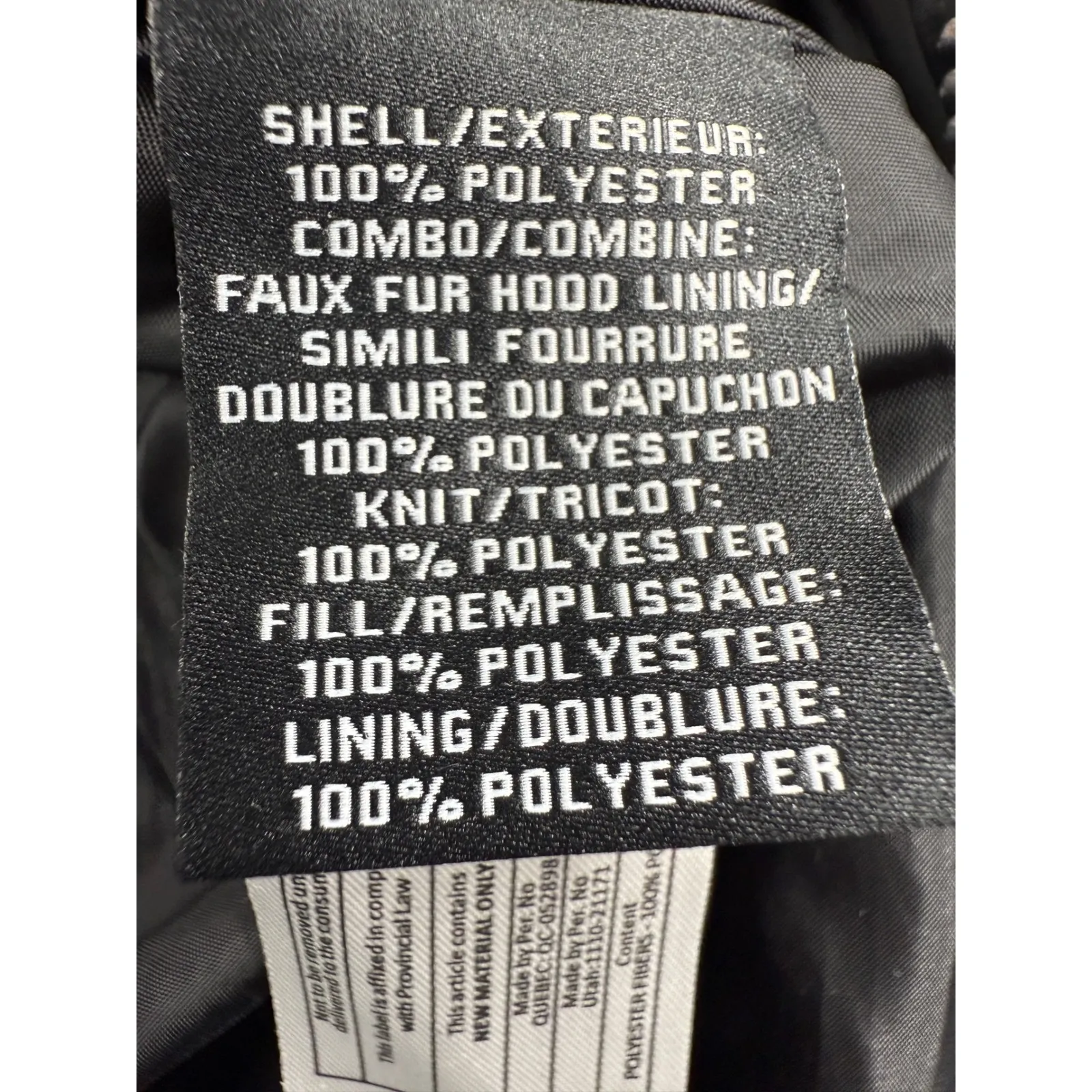 7 For All Mankind Black Puffer Coat Faux Fur Hood Thermal Insulation Size S - Image 3