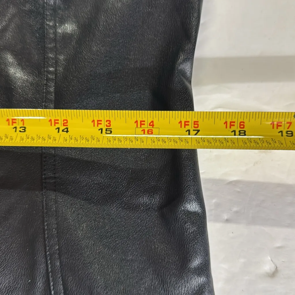 Forever 21 Black faux leather XL tank Midi Dress goth layering going out sexy - Image 13