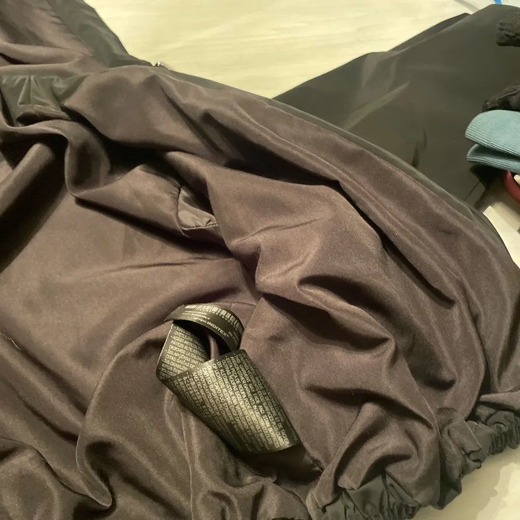 Zara Black Crop Hooded Anorak/Bomber Jacket - Image 6