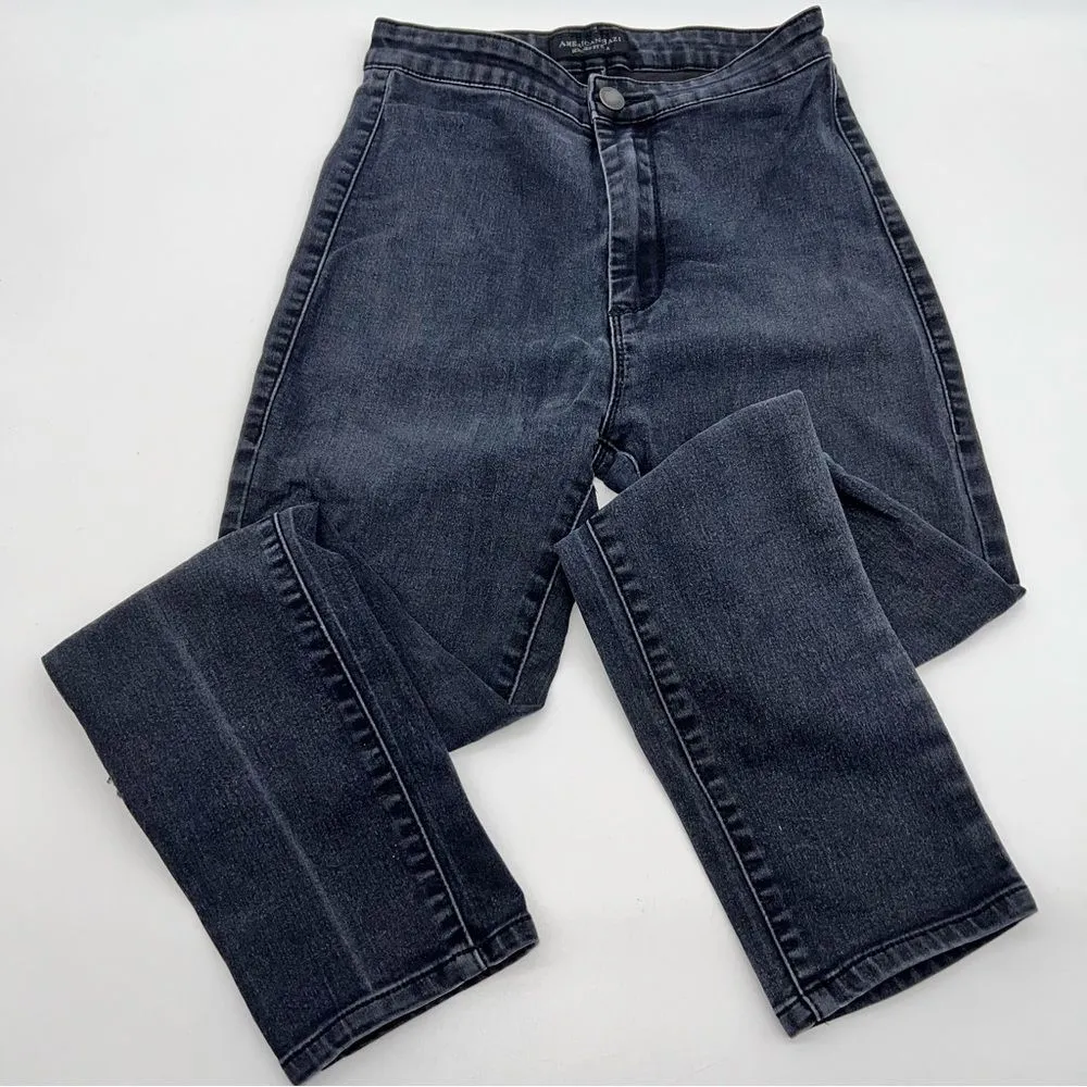 American Bazi Women/Juniors Black Skinny Distressed Jeans w/Excellent Stretch-7 - Image 9