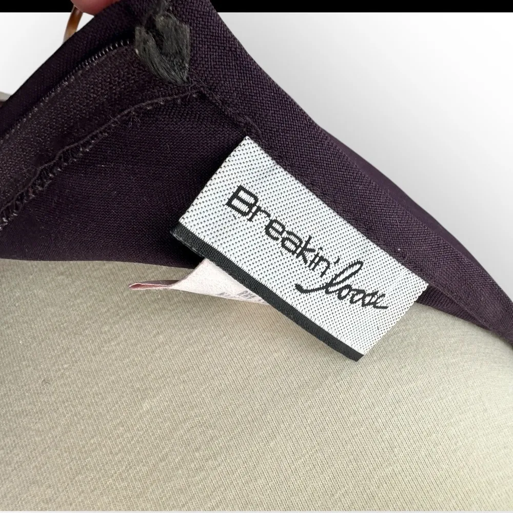 Breakin Loose Purple Sleeveless Top Straight Leg Spaghetti Strap Pantsuit Size 6 - Image 9