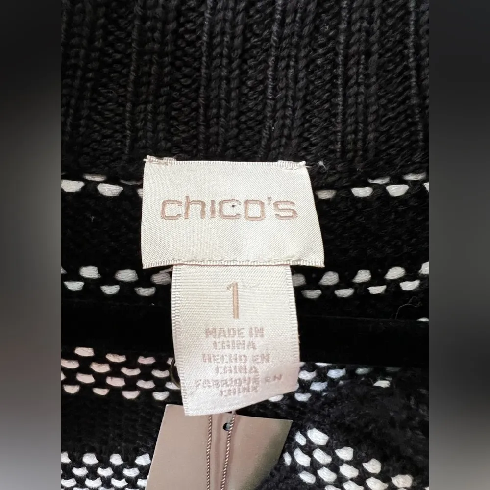 Chicos NWT Wool Blend Cropped Dotted Kendra Cardigan Sweater 3/4 Sleeves Women 1 - Image 2