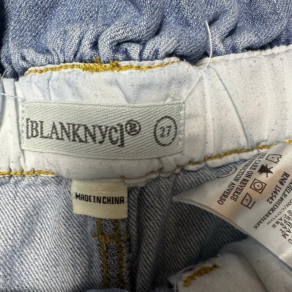 Blank NYC Paper Bag Waist Denim Shorts - Image 4