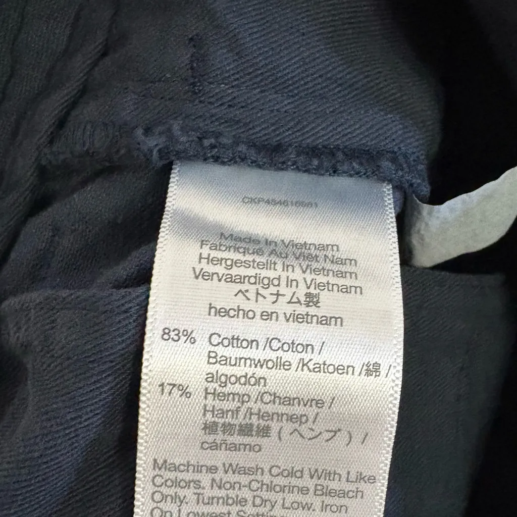 NWOT Navy Cotton-Hemp Blend Pleated Shorts Madewell 33 - Image 4