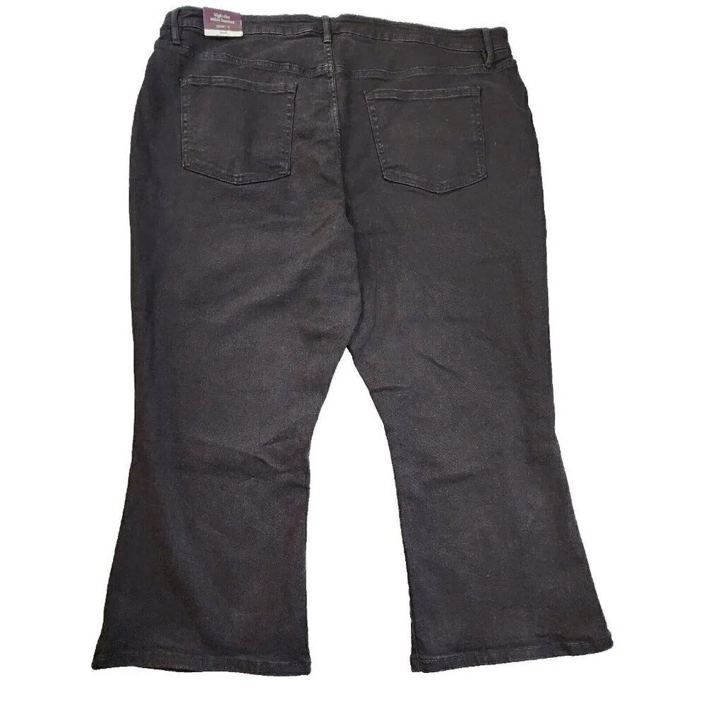 New Ava & Viv Women's Size 26W Plus Size Black High-Rise Ankle Bootcut Jeans - Image 5