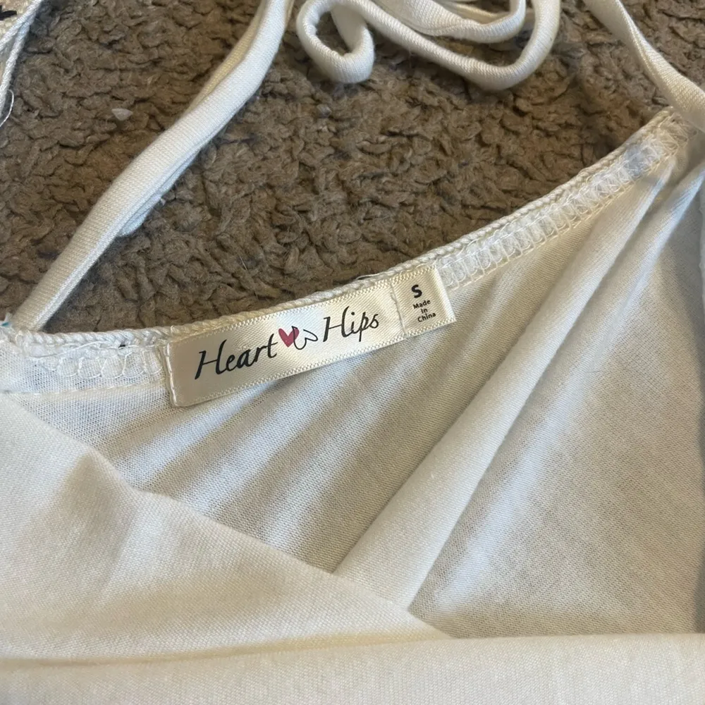 Open Shoulder, Open Back Short Sleeve Shirt White - Image 10