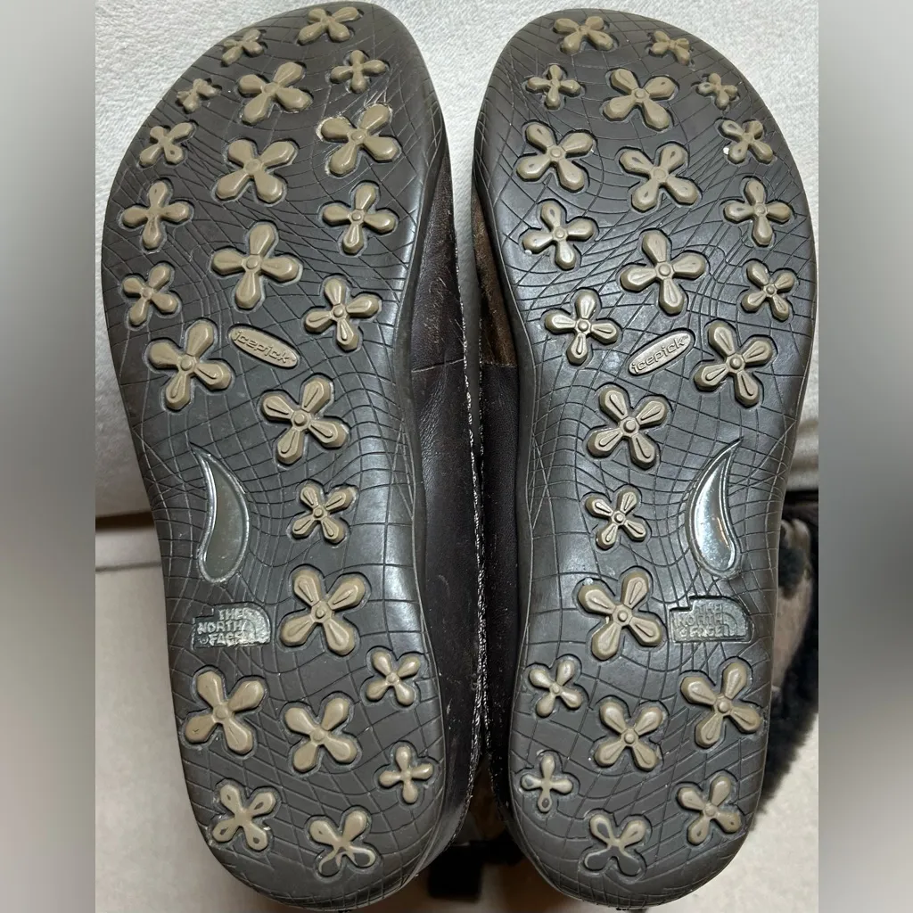 The North Face Women Size 8 Primaloft 200 Gram Insulation Brown Suede Fur Boots - Image 5